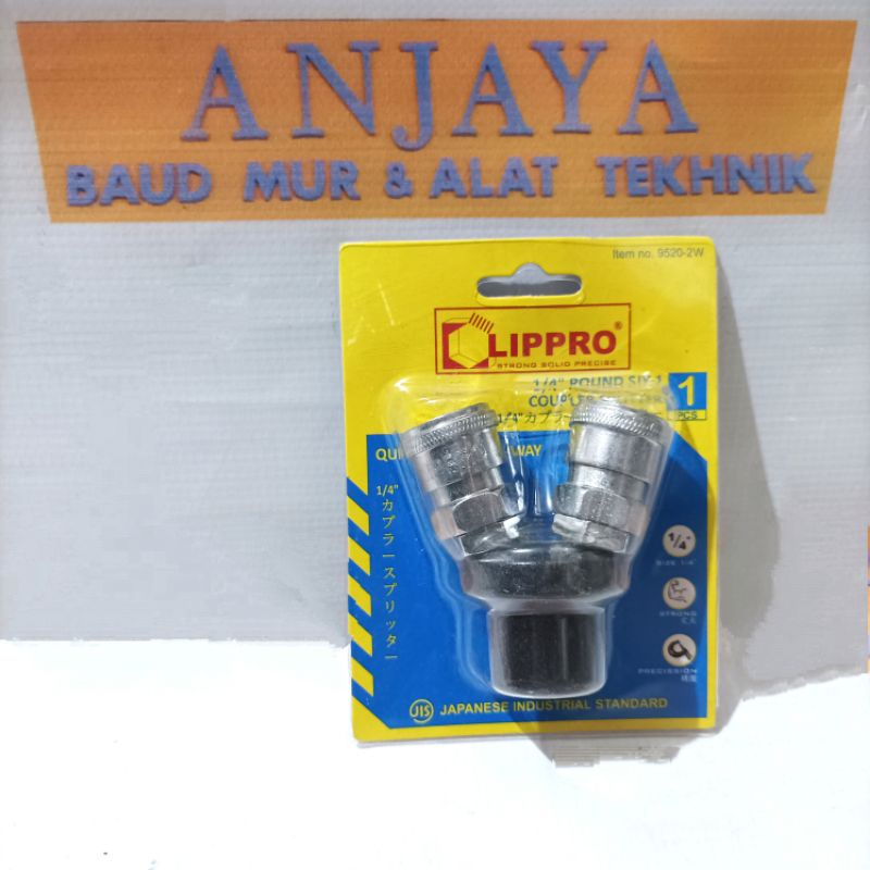 LIPPRO Quick Coupler 2 Cabang - 1/4" Coupler Splitter 2 Way