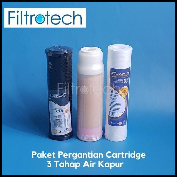 Jual Paket Catridge Filter Air Berkapur Sedimen, Resin, Cto Shopee