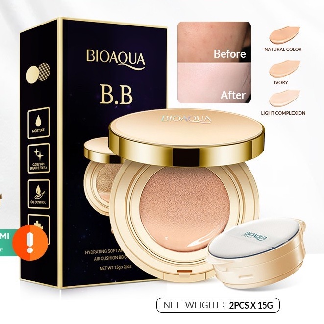 【BPOM】BIOAQUA Hydrating Soft And Flawless Air Cushion BB Cream