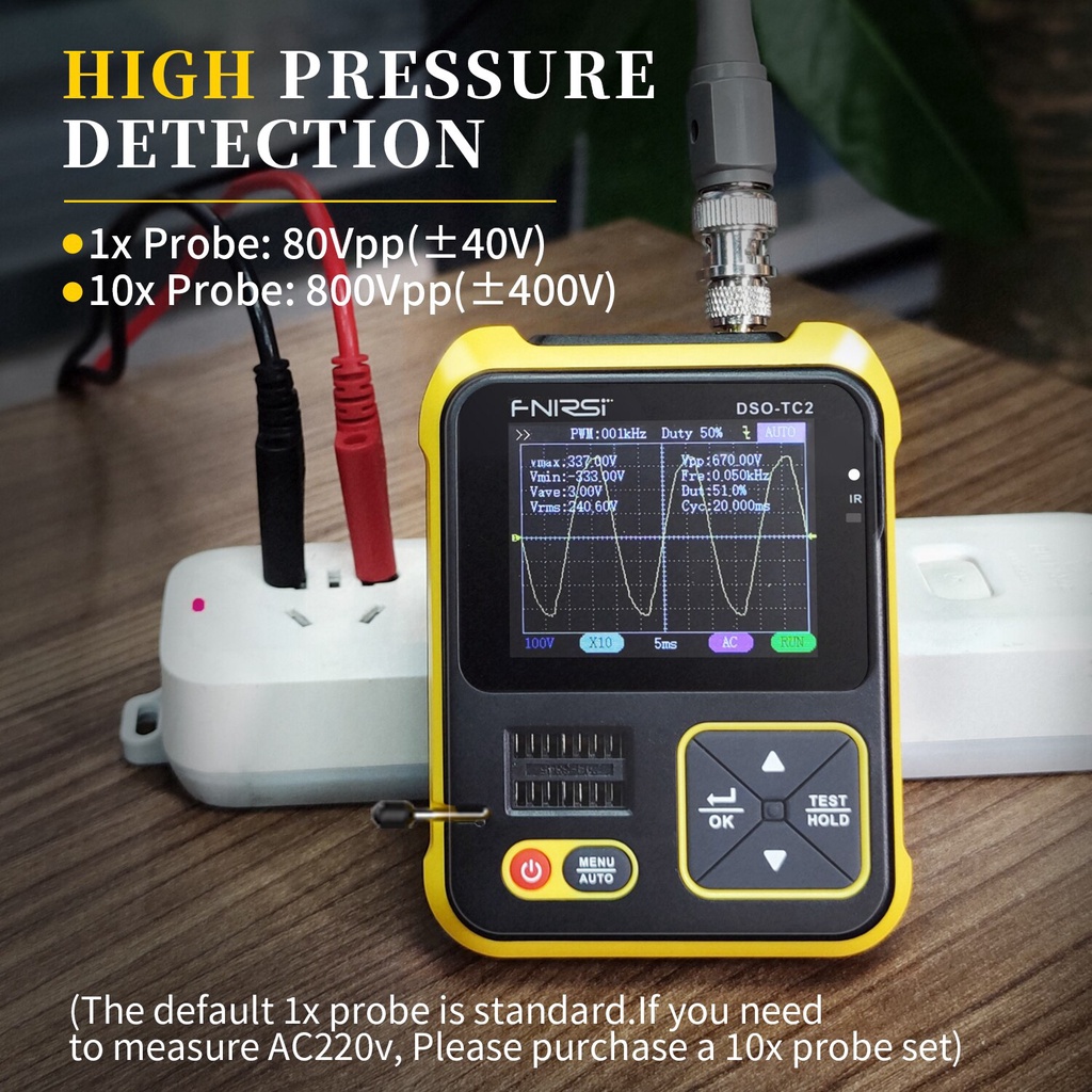 OSCILLOSCOPE ALAT PENGUJI ELEKTRONIK TRANSISTOR 2in1 DIGITAL PENGUJI ELEKTRONIK TESTER TRANSISTOR 1500 Mah HANDHELD