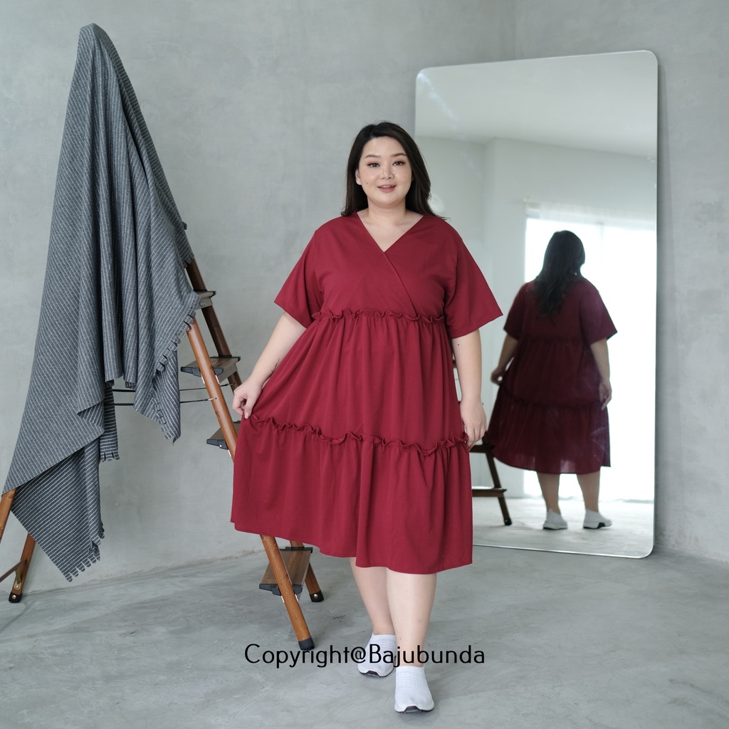 LD 130 Dress Kondangan Big Size Baju Jumbo LYODRA Bajubunda