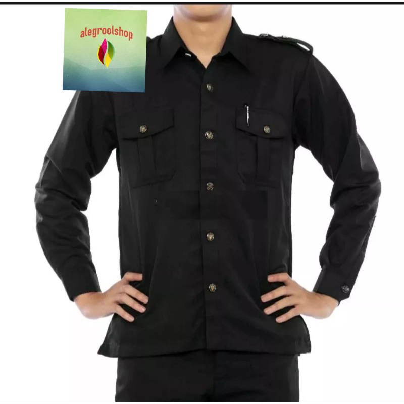 SERAGAM SAFARI SATPAM BAJU SAFARI SETELAN SAFARI SERAGAM SOPIR SERAGAM BODYGUARD