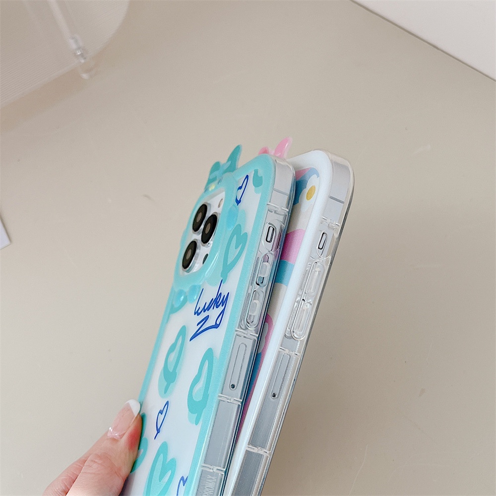 Soft Case Silikon Transparan Motif Hati Untuk iPhone 11 12 13 14 Pro Max 6s 6 Plus 7 8 Plus XR X XS Max SE 2020 2022 14 Plus