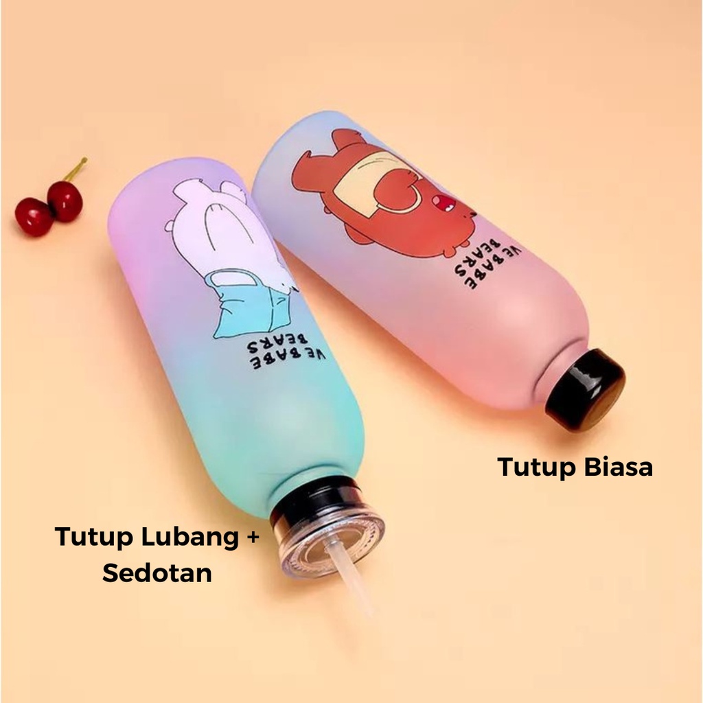 JAVASHOP Botol Minum 1 Liter We babe Bears Dengan Motif Beruang Gradasi