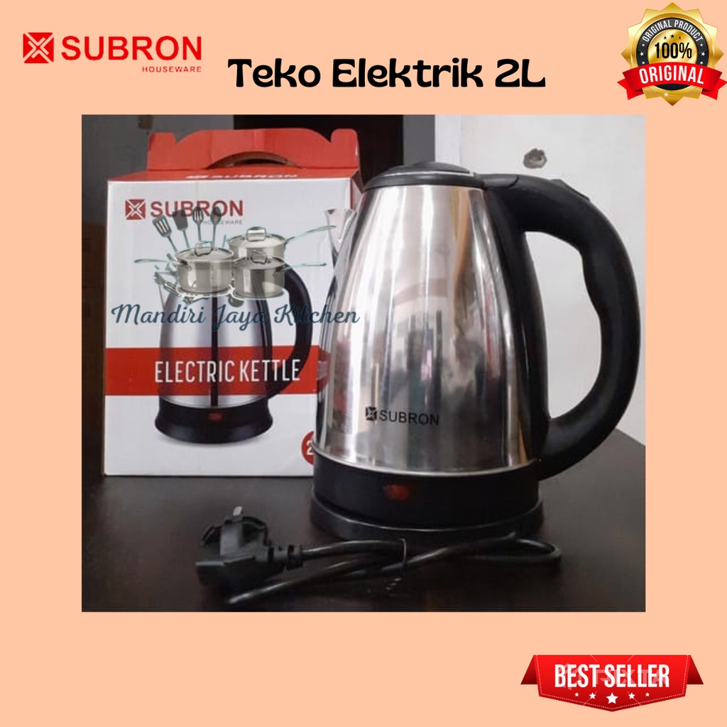 SUBRON Teko Listrik 2 Liter / Kettle Electric 2 Liter / Pemanas Air Elektrik