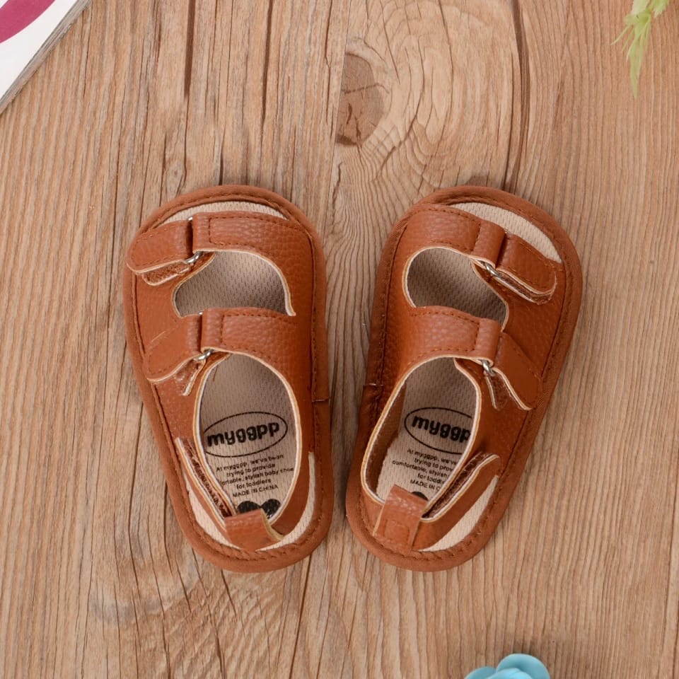 Sandal Anak Bayi Laki Laki LEON 0 - 12 Bulan Kekinian / Sandal Baby Cowok Nyaman Terbaru