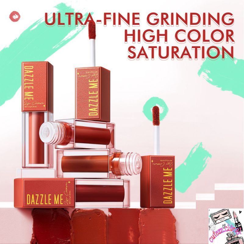 ☃️Cutezz_Ching1☃️Dazzle Me Mousse Lip Cream | Silky Lipstik Moisturizing Lip Care Reduce Lip Wrinkles BPOM