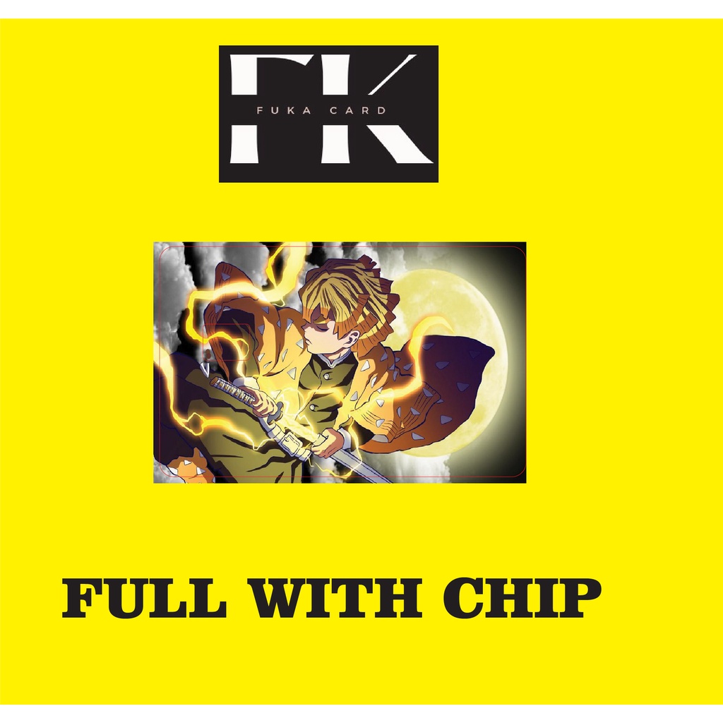 KIMETSU NO YAIBA DEMON SLAYER TANJIRO ZENITSU INOSUKE NEZUKO SPECIAL EDITION skincard skin atm flazz kredit id card best sticker atm debit emoney bri