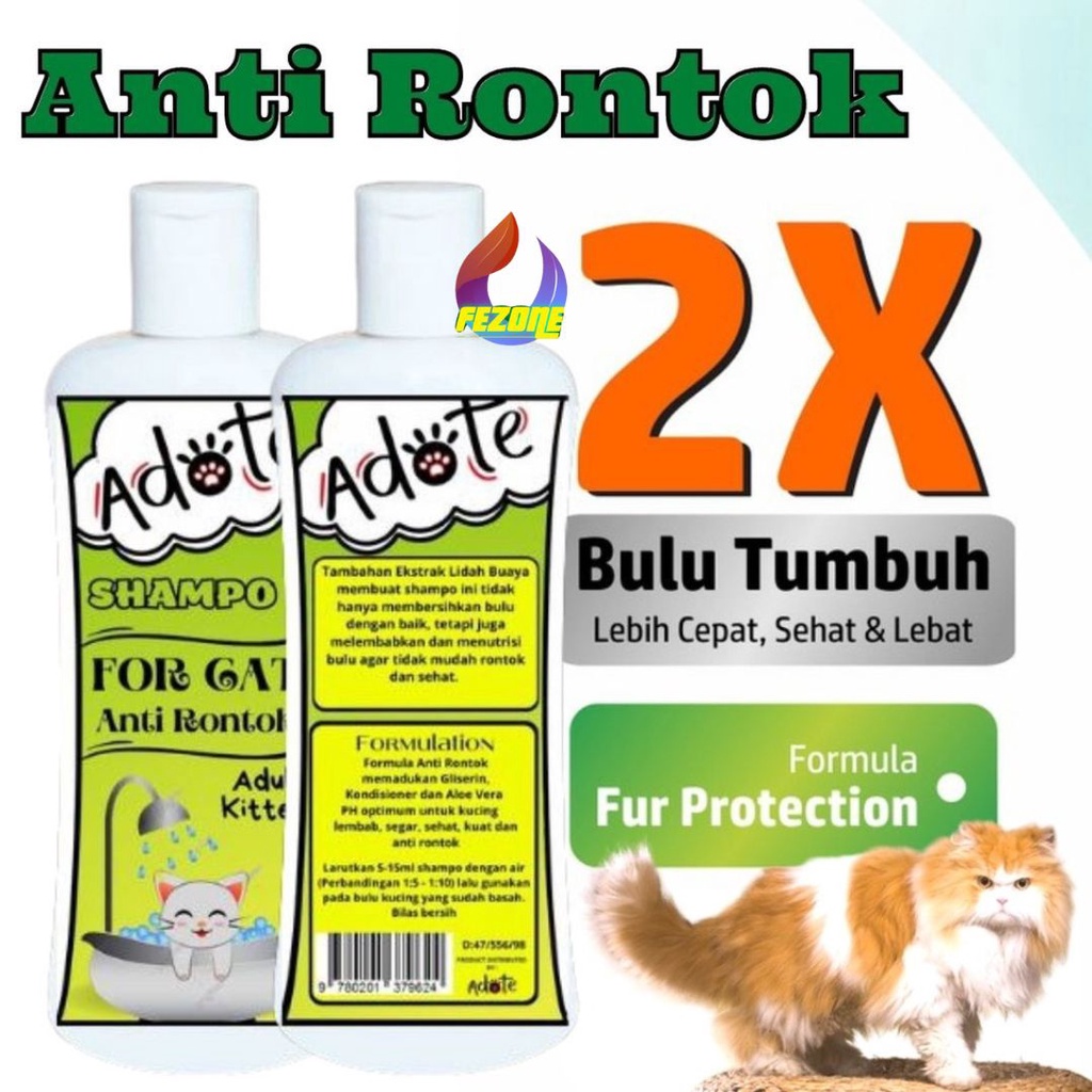 Shampoo Kucing Dan Anjing Adote Pelembut Bulu Anti Bakteri/Anti rontok FEZONE