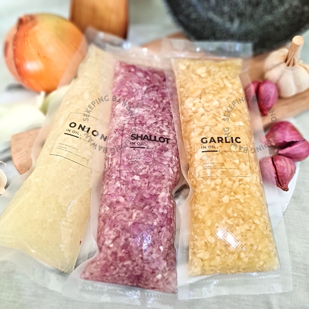 

Bawang Bombay Cincang Dalam Minyak - Refill Pack