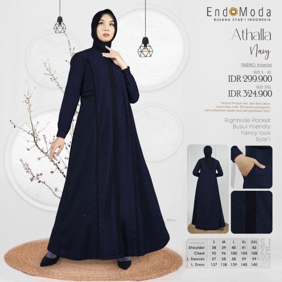 Baju Gamis endomoda athalla