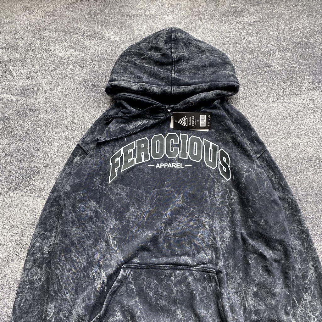 JAKET SWEATER HOODIE SANDWASH ORIGINAL FEROCIOUS FULL TAG&amp;LABEL - FREE STICKER