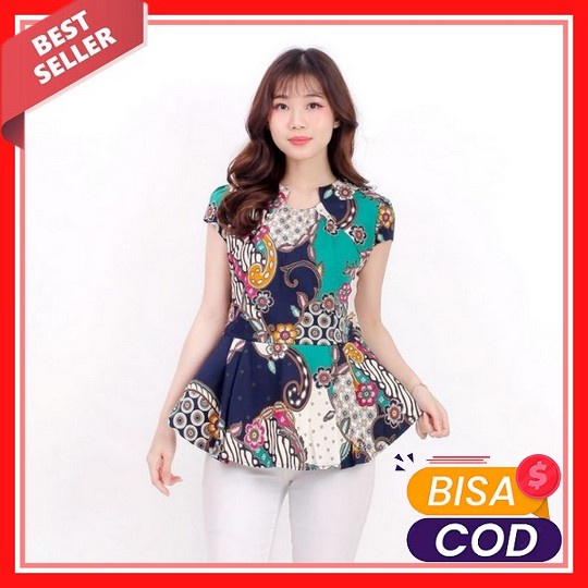 Atasan Batik Wanita Jumbo Big Size Jumbo Ld 140 150 Atasan Wanita Terbaru Jumbo Lengan Pendek Atasan