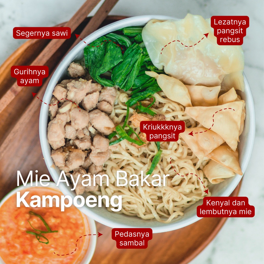

Mie Ayam Instan Frozen - Kampoeng Topping Daging Asap [Halal]