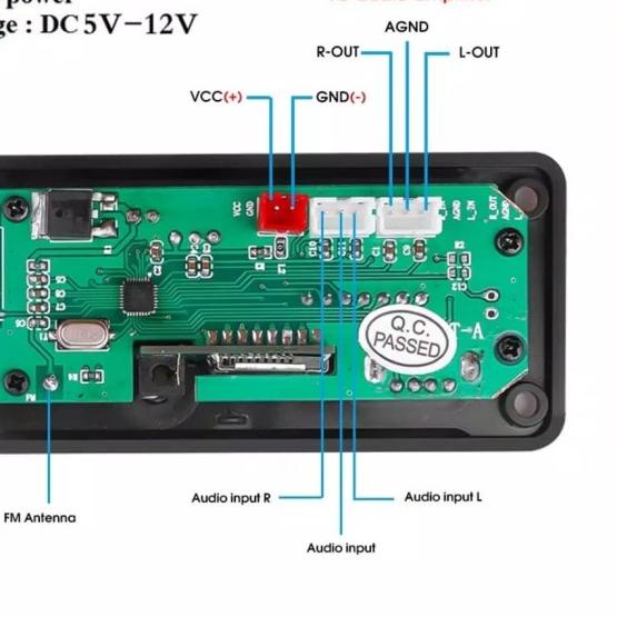 mp3 player bluetooth 5.0 / modul mp3 bluetooth plus FM radio versi 5.0 - 2X25 AMPLIFIER