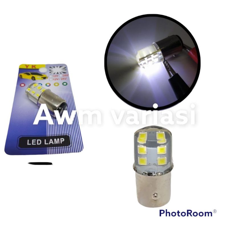 Lampu stop Jely Flash Kedip Stoplamp Jelly Lampu Rem Belakang Motor 12 Mata LED