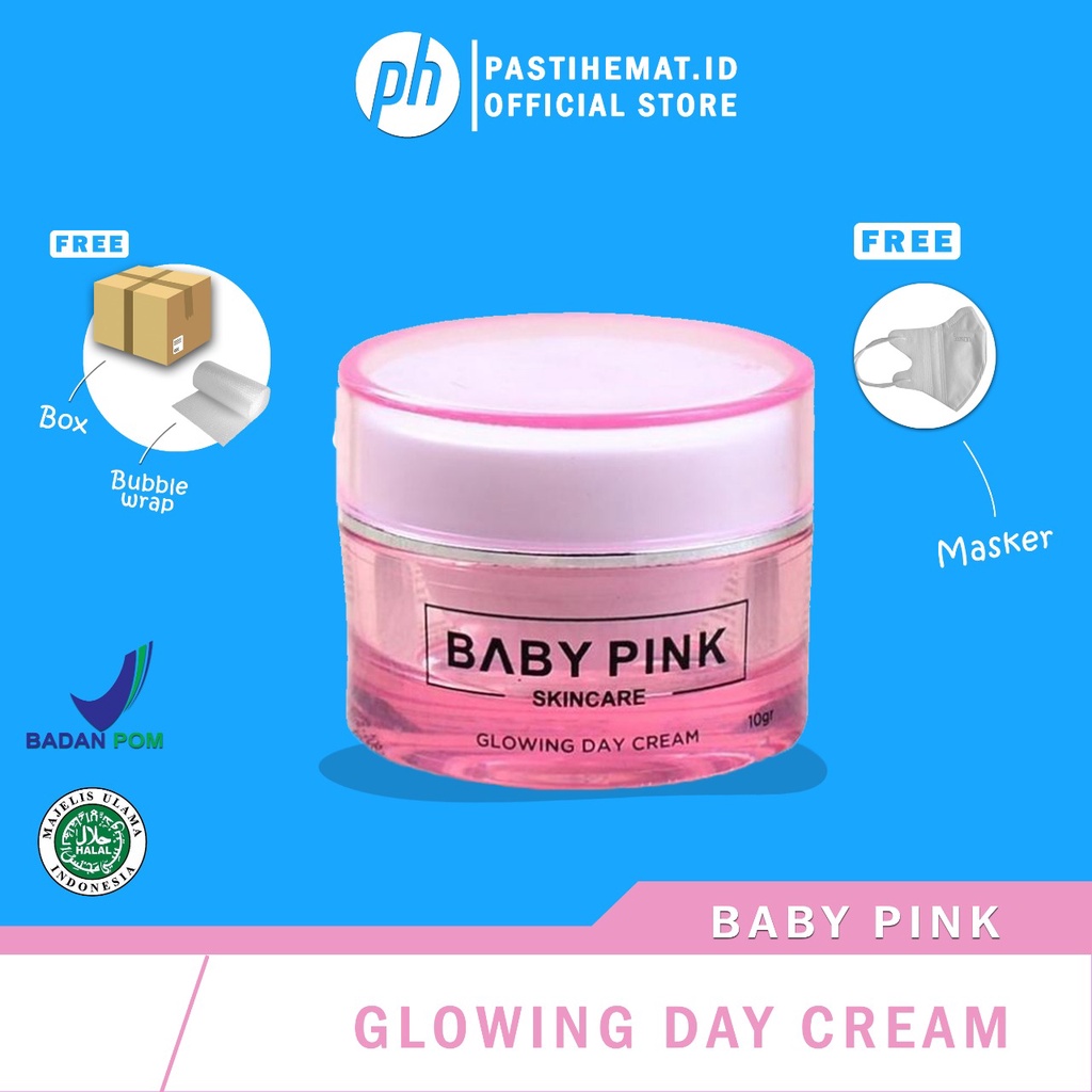 [ORIGINAL BONUS MASKER] Baby Pink Skincare Glowing Day Cream Resmi BPOM