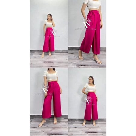 celana kulot hw tali samping bahan rayon