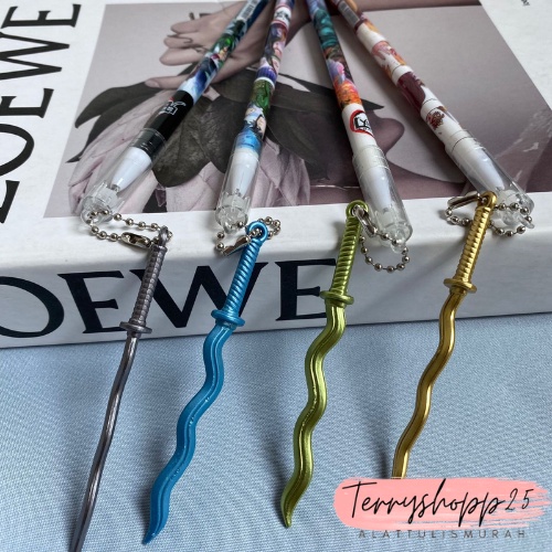 

Pulpen Gel Gantungan Pedang Keris Lucu Pen Pedang Demon Slayer Lucu