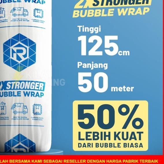 

PLASTIK BUBBLE / BUBBLE WRAP 125CM X 50M DKM+ PREMIUM MURAH - HITAM TEBAL