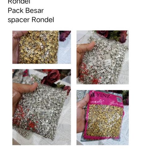Spacer Rondel 6mm 8mm (PACK BESAR)/ pembatas mutsin / Pembatas Mote / Rondel Donut