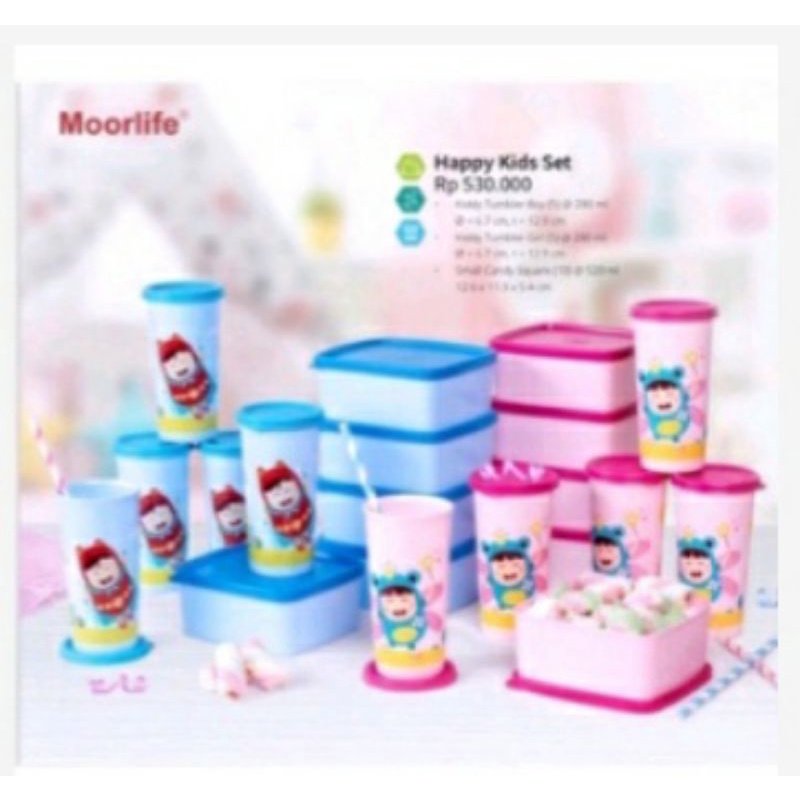 Promo  Set lunch kids MOORLIFE (kotak makan + tumbler)