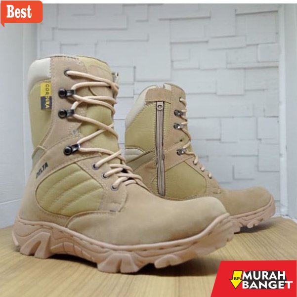 Jual Sagara Boots Sepatu Motec Terlaris Safety Boots Tactical Cream 8 Inci Shopee Indonesia