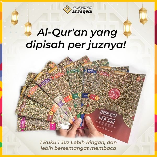 At-Taqwa Alquran Per Juz A5 Hafazan Hafalan Per Kata Latin Quran Terjemahan 8 Blok Mushaf Berwarna B
