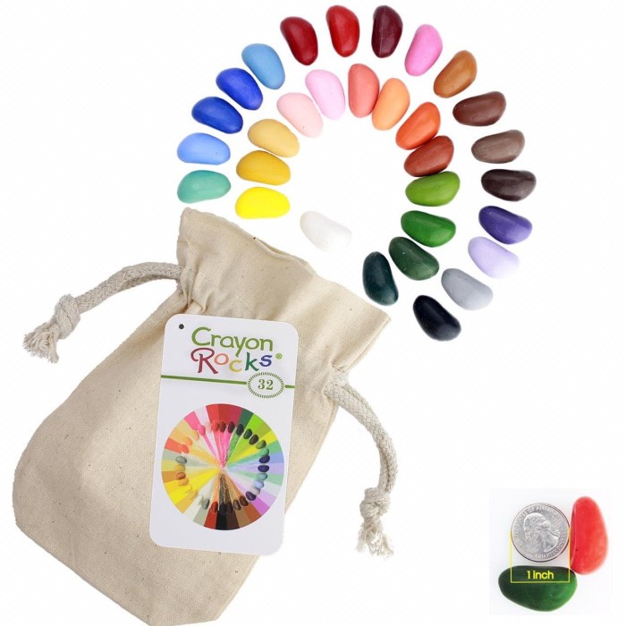 

Crayon Rocks - 32 colors in muslin bag