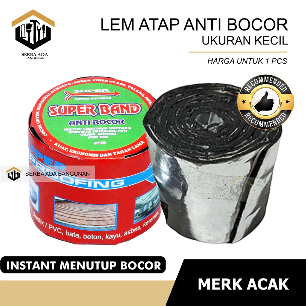 Lem seng asbes / lem seng super band anti bocor/PENUTUP KEBOCORAN/LEM PERBAIKAN FIBERGLASS / LEM PIPA TALANG