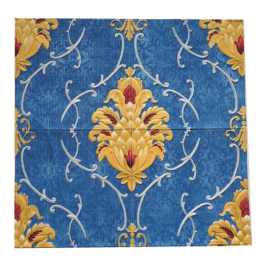 Wallpaper Dinding Foam 70x70cm Wallpaper Motif Batik Eropa Wallpaper Contemporer Wallpaper Foam