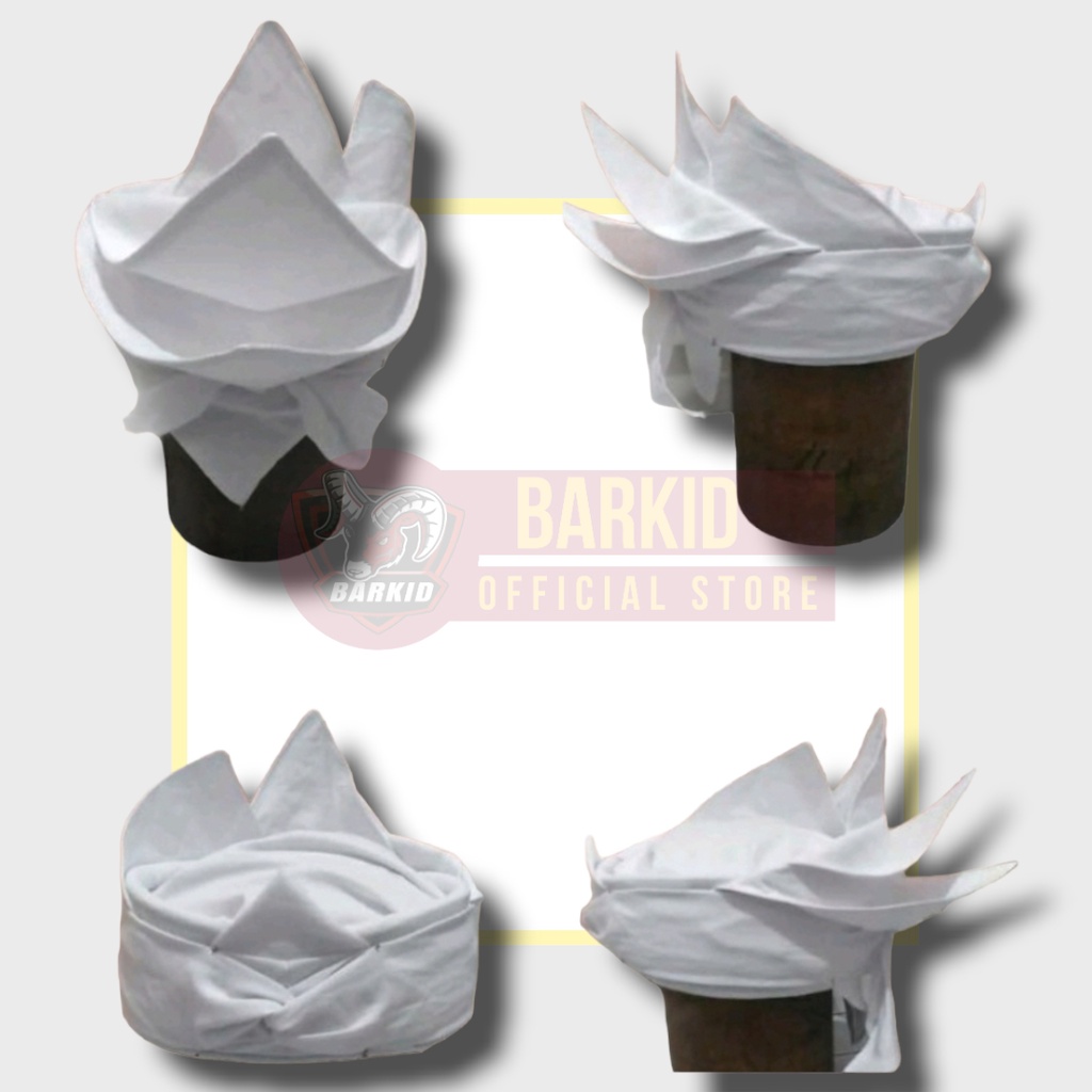 iket merak ngibing praktis permanen siap pakai medium  quality praktis warna putih iket sunda bendo 