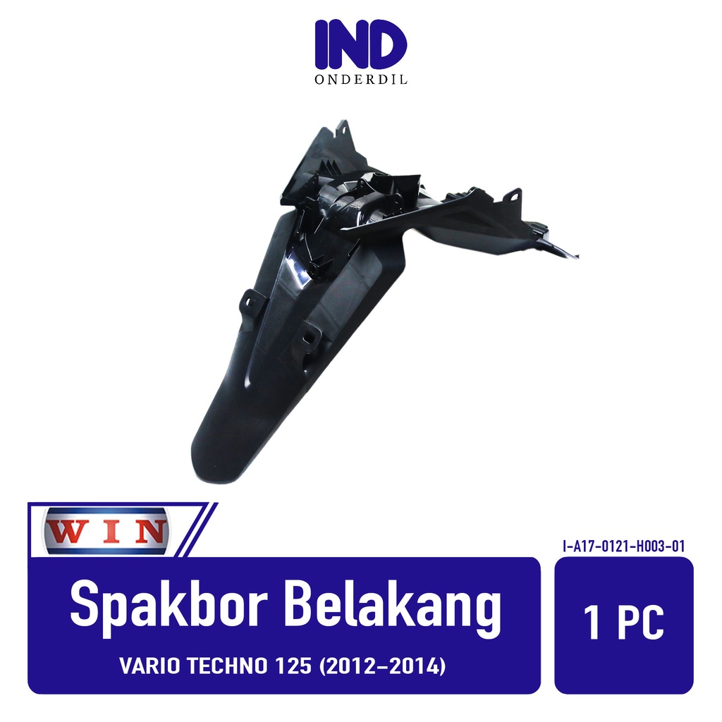 Spakbor-Spakboard-Slebor-Spak Bor-Board-Cecepet-Buntut Belakang Merk Win Vario Techno 125 FI Lama-Old KZR 2012-2013-2014