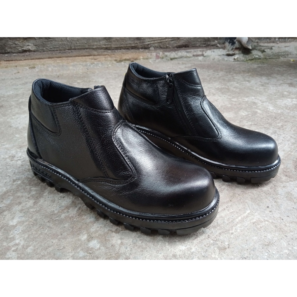 Sepatu Safety King Slip On Resleting Kulit Asli | 100% Original Kulit Asli