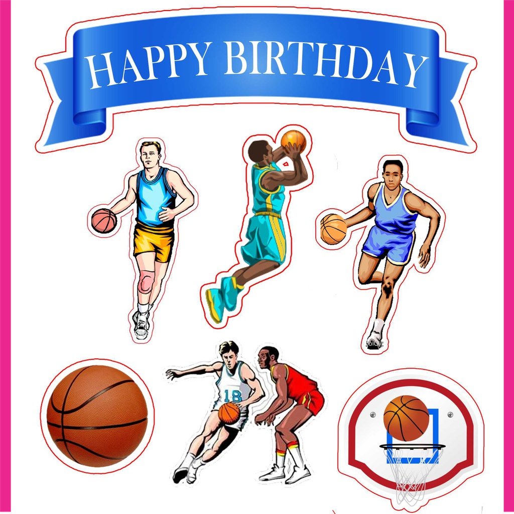 

BIGBAG TOPPER CAKE ULANG TAHUN / HIASAN KUE BASKETBALL