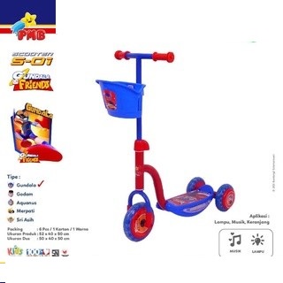 Scooter Anak PMB S-01 musik keranjang