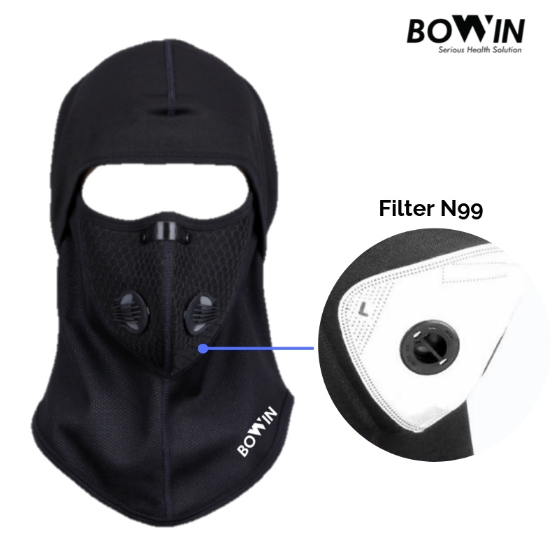 Bowin Filter Balaclava - Filter N99 Dual Karbon Aktif (Promo 3+2 Pcs)