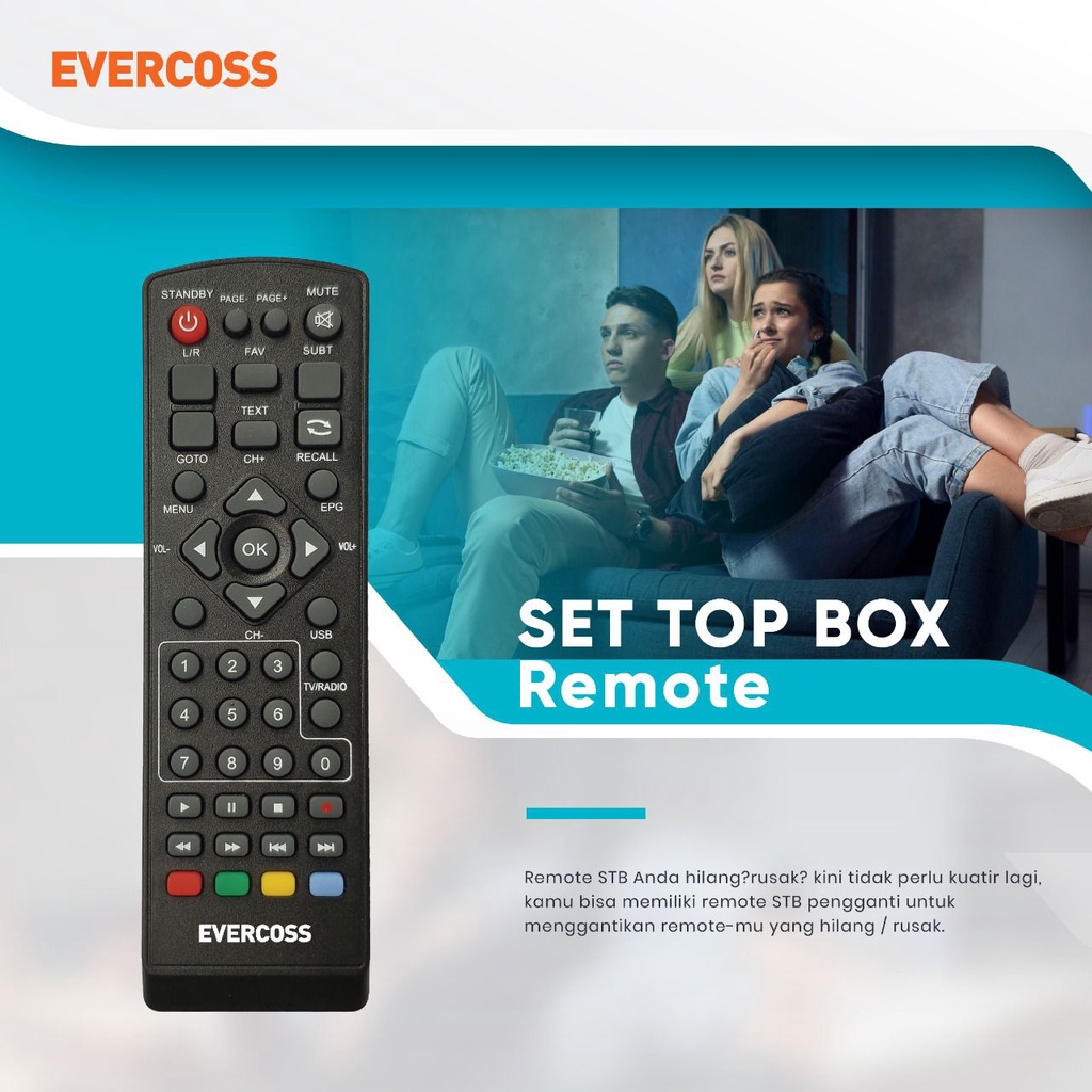 REMOTE SET TOP BOX EVERCOSS