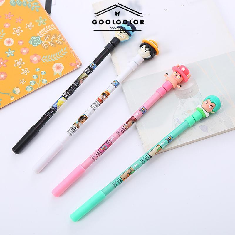 COD❤️Spinning Pen Pulpen Putar Karakter Anti Stress Pena Mainan Anak Spinner Balance One Piece- cl