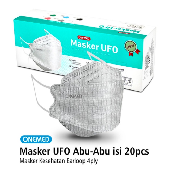 Masker UFO Onemed Masker Karet UFO 3D OneMed 4ply Box isi 20 pcs Masker Medis UFO Onemed