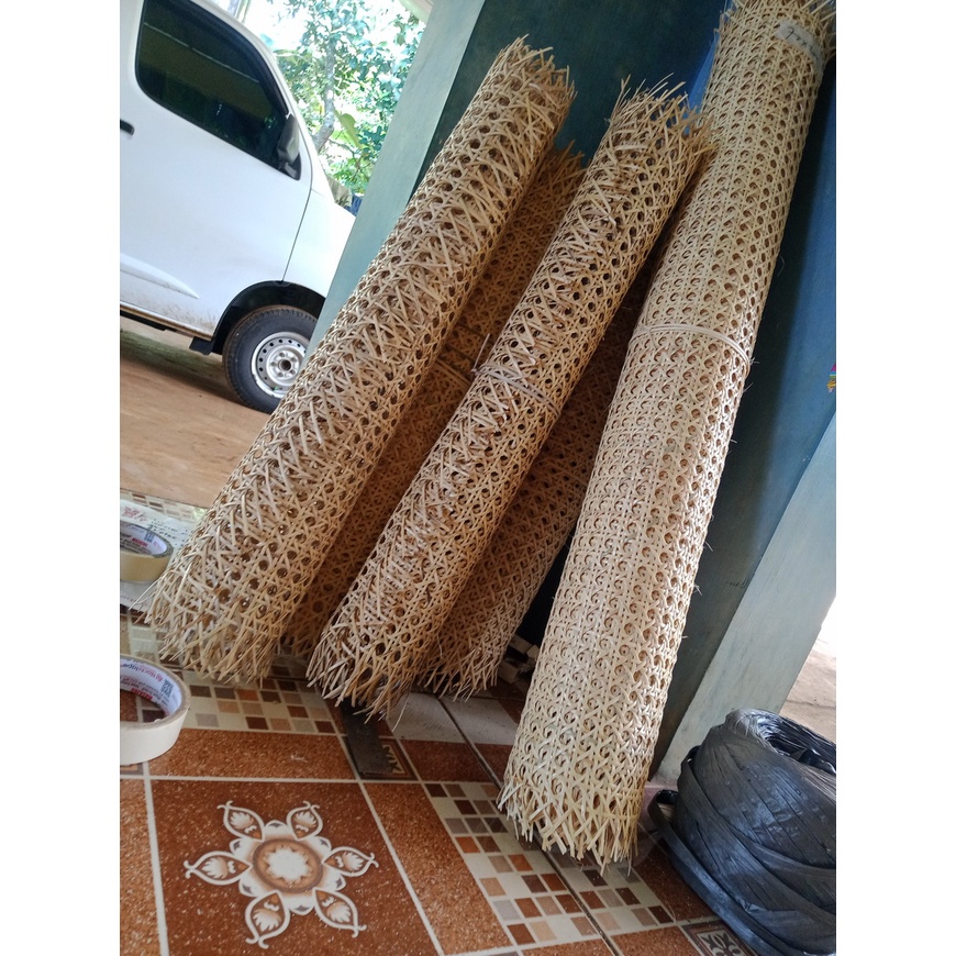 Anyaman Rotan Alam Lembaran/Meteran 75X75 - 75X100 - 75X125 - 75X150 - 75X175