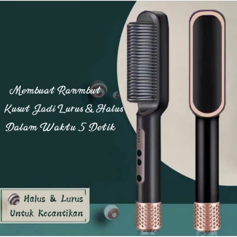 Catokan rambut 2in 1/ Catokan sisir pelurus rambut