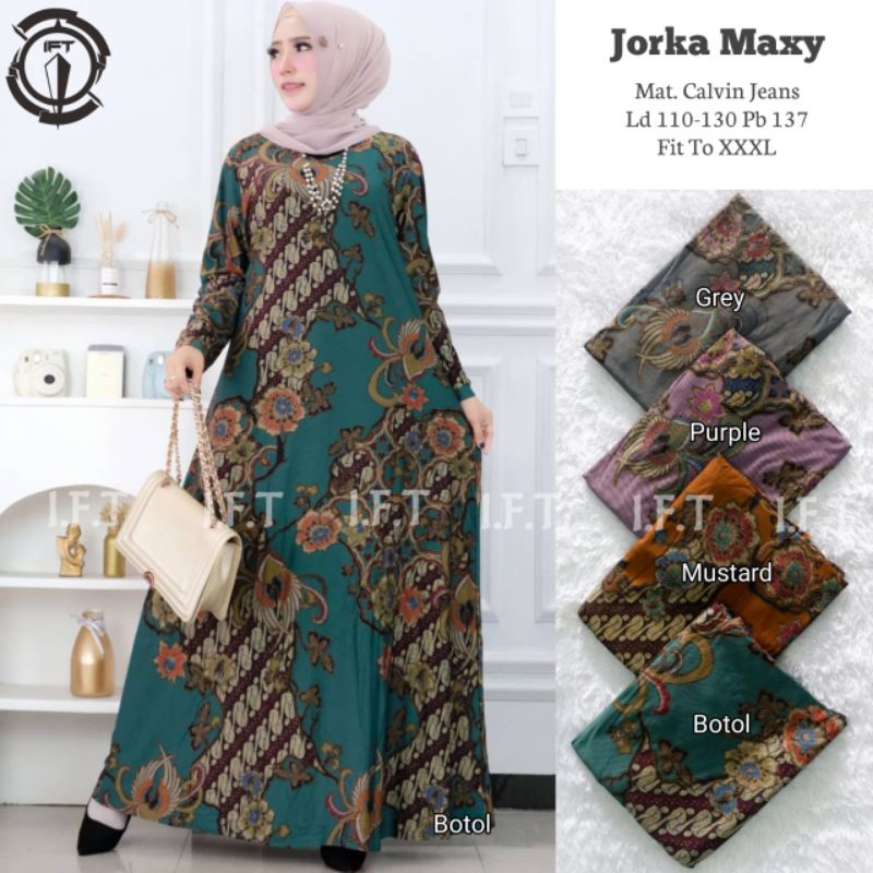 baju gamis jumbo melar ld110 -130nindi dress damar gamis harian ibu