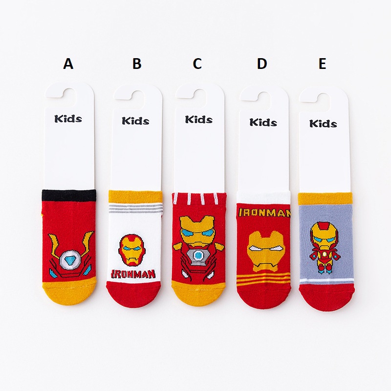 ELFYDO KS22 Kaos Kaki Anak Laki Laki  iron man