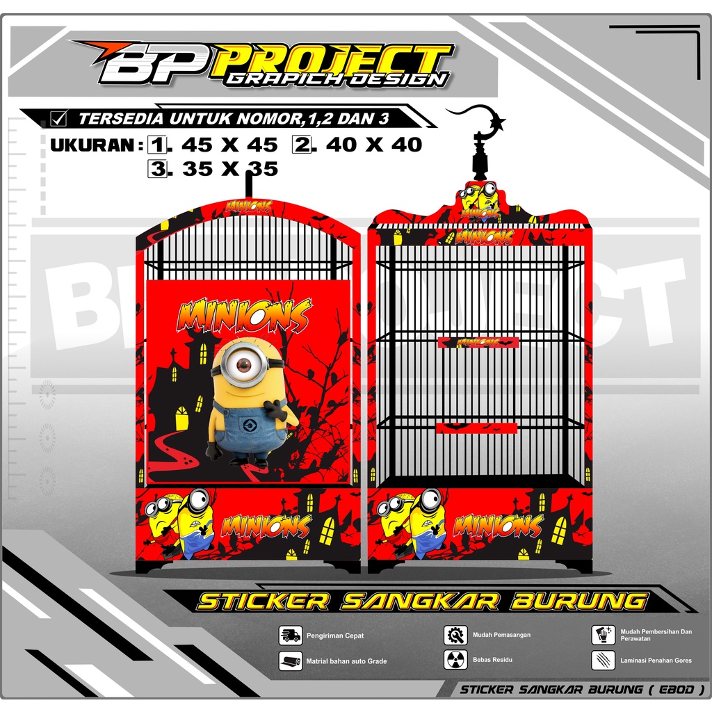 SANGKAR BURUNG- Stiker Decal SANGKAR KOTAK - Sangkar EBOD JAYA Sangkar ORIQ JAYA Sangkar Kicau MANIA
