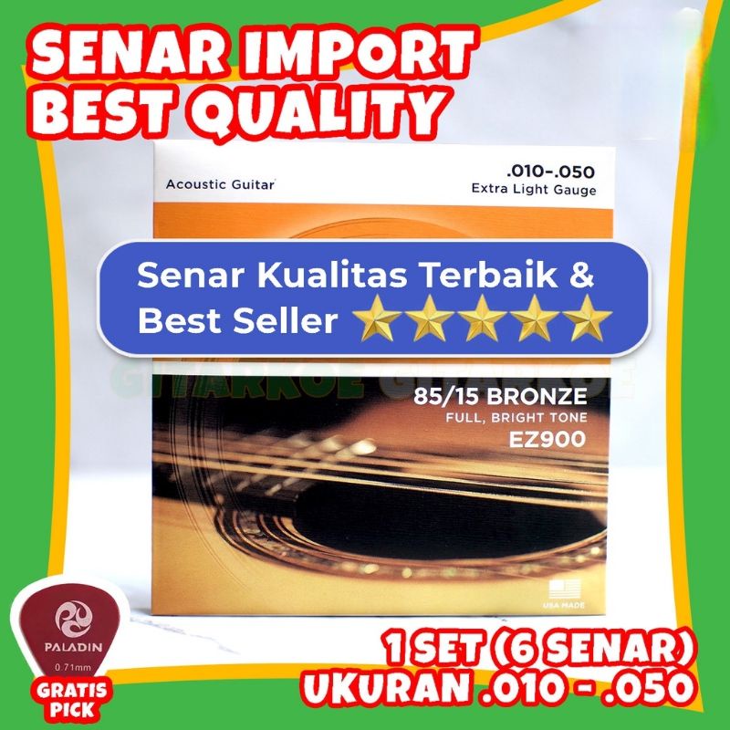 Senar Gitar Akustik String .010-.050 85/15 BRONZE EZ900