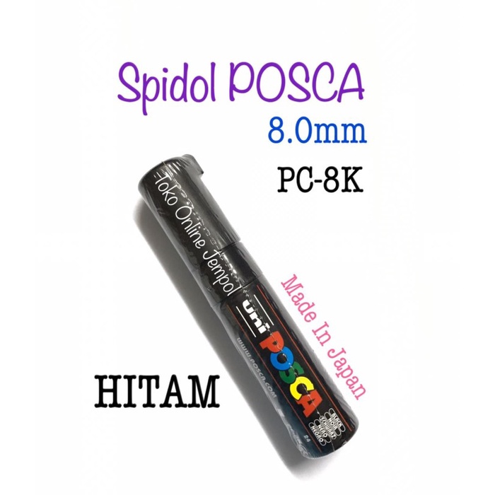 

HITAM Spidol POSCA Marker 0.8mm PC-8K Pen UNI kaca glass ATK0922PC