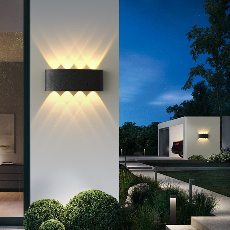 Outdoor COB Garden Wall Lamp 2W 4W 6W 8W Lampu Dinding LED Minimalis Temptel Lamp Cocok untuk Dinding