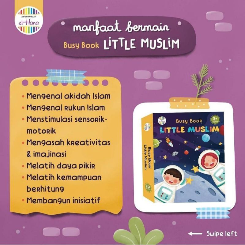 Busy Book Little Muslim El Hana Buku Aktivitas Anak Balita