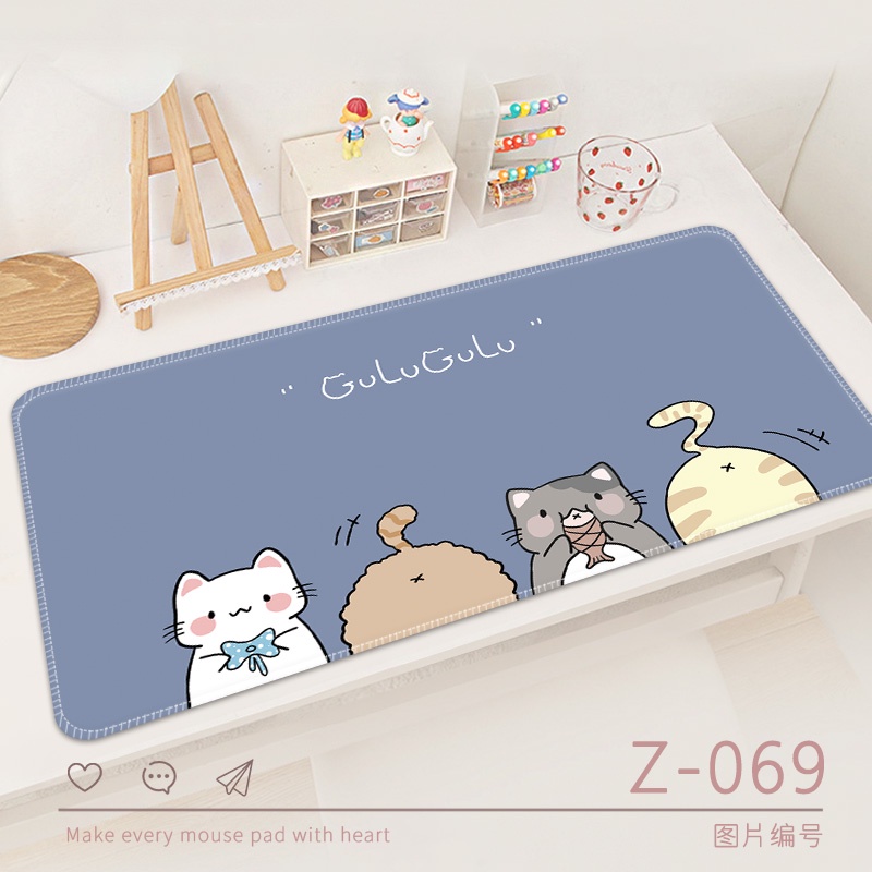 Mouse Pad Ukuran 800x300mm Bahan Karet Motif Astronot Untuk Laptop / Komputer